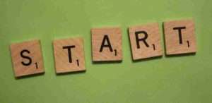Get Started, "start", scrabble letters