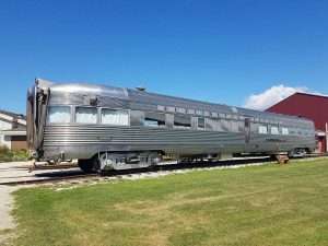 National railroad museum trail exhibit, silver car