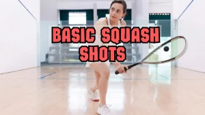 woman hitting squash ball