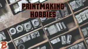 Printmaking hobbies, metal print letters for paper, creative